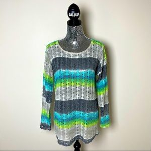 Lily Pad Mint Stripe Scoop Neck Top